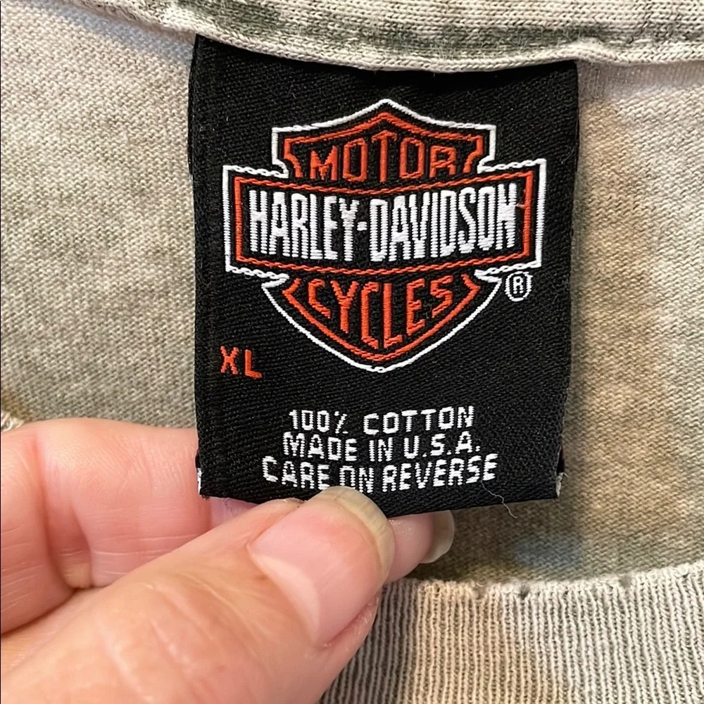 Harley-Davidson Gray Short Sleeve Tee Casual - Picture 3 of 6
